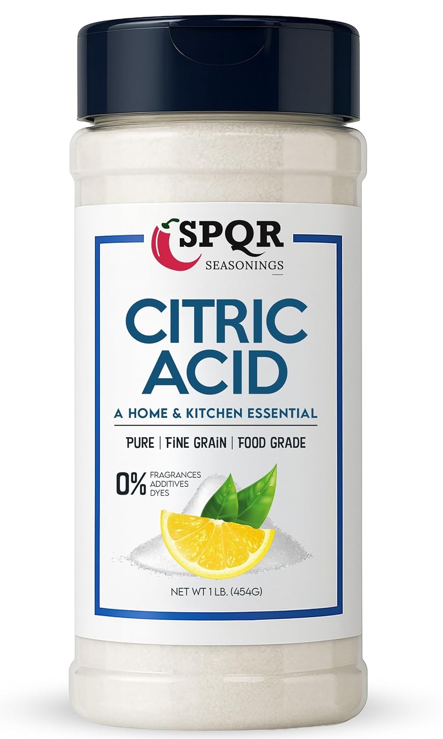 Citric Acid 1 Pound Bottle Food Grade Flavor Enhancer, Household Cleaner & Natural Preservative for Cooking, Baking