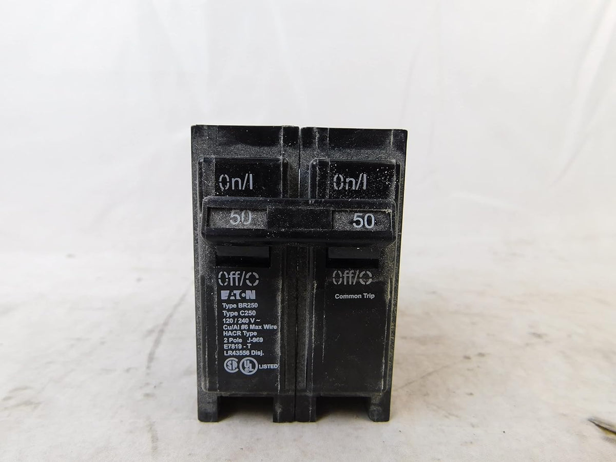 Eaton BR250 2" 50 Amp Double Pole Interchangeable Circuit Breaker