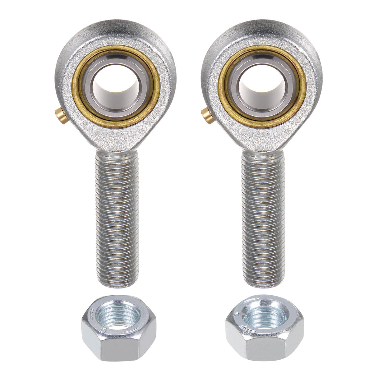 uxcell POSB7 7/16 Inch Male Rod End Bearing Set - 2pcs of 7/16-20 Left and Right Hand Thread Rod Ends with Jam Nut