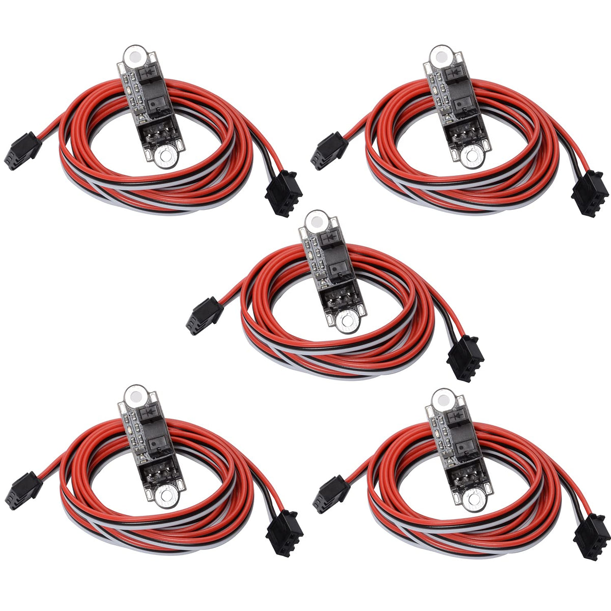 5 Pack Optical Endstop with 1M Cable Optical Switch Sensor Photoelectric Light Control Optical Limit Switch Module for 3D Printer