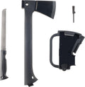 Camping Hand Axe and Survival Gear - Lightweight Hatchet with Nested Serrated Wood Saw Knife and Magnesium Fire