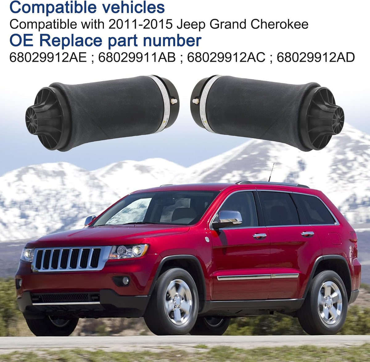 Rear Air Suspension Spring Bag Compatible with 2011-15 Jeep Grand Cherokee