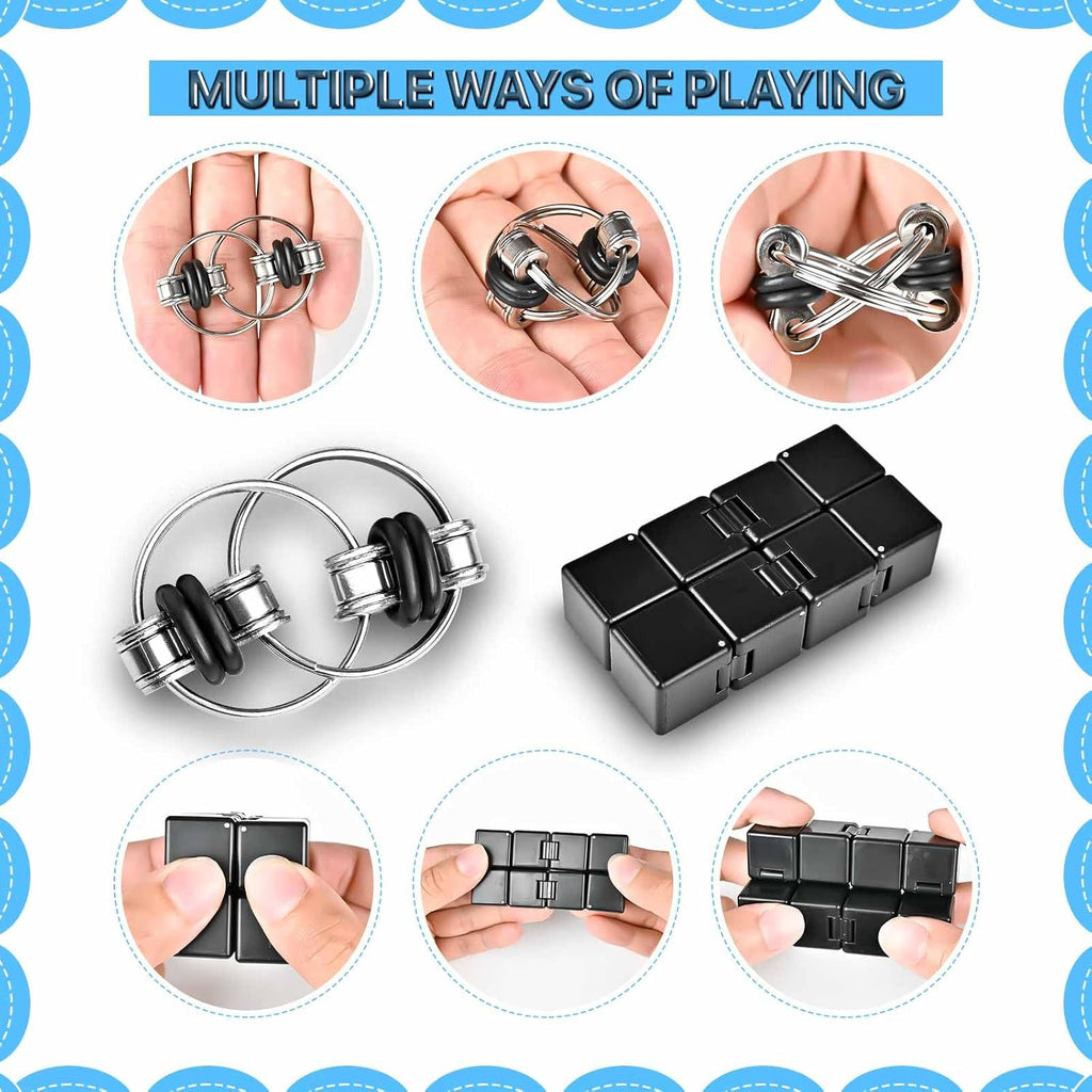 5PC Fidget Toys Adults Set Fidgets for Classroom Must Have Autism Sensory Pack Figette Cube ADHD Special Treasure