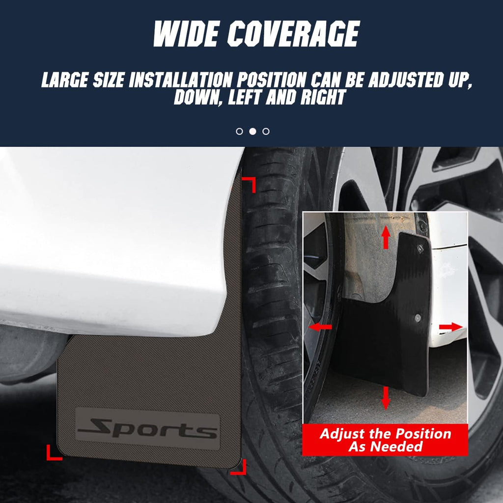 Standard Size Universal Soft Glue Heavy Duty Splash Guards Mud Flaps Fenders - Dirt/Slush Protection,4 Pcs Front/Rear