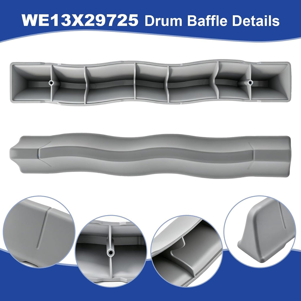 WE13X29725 Drum Baffle, Fit for ge Dryer GFD55ESSN0WW, GFD85ESPN0RS, GFD55ESSN3WW, GFD85ESPN1RS etc, Dryer Baffle Replacement WE13X29725 Replaces AP6981876, PS12743402, EAP12743402, PD00075095
