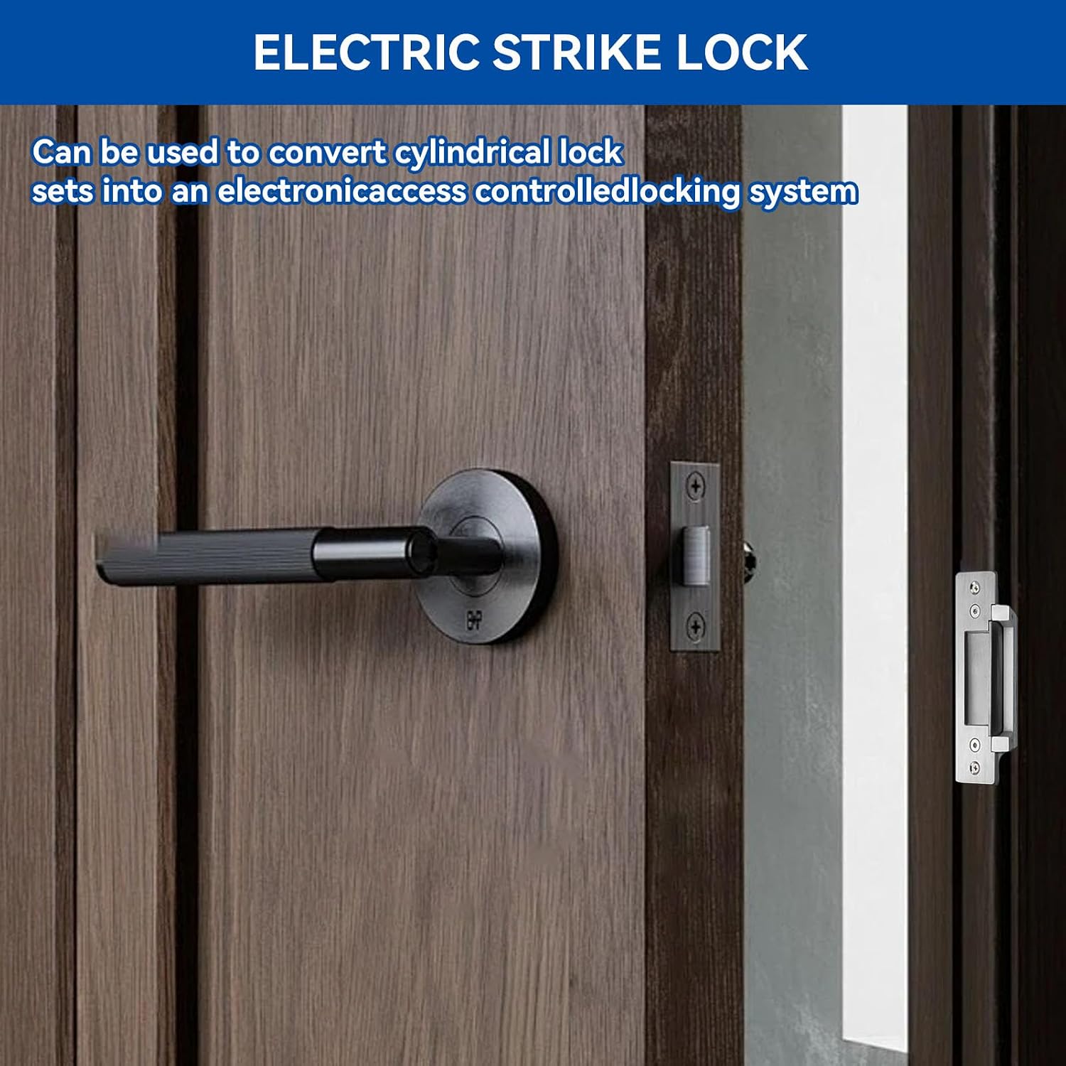 2026 Upgraded Access Control Electric Strike Door Lock Kit | Fit Cylindrical Mechanical locksets Wireless Door Buzzer