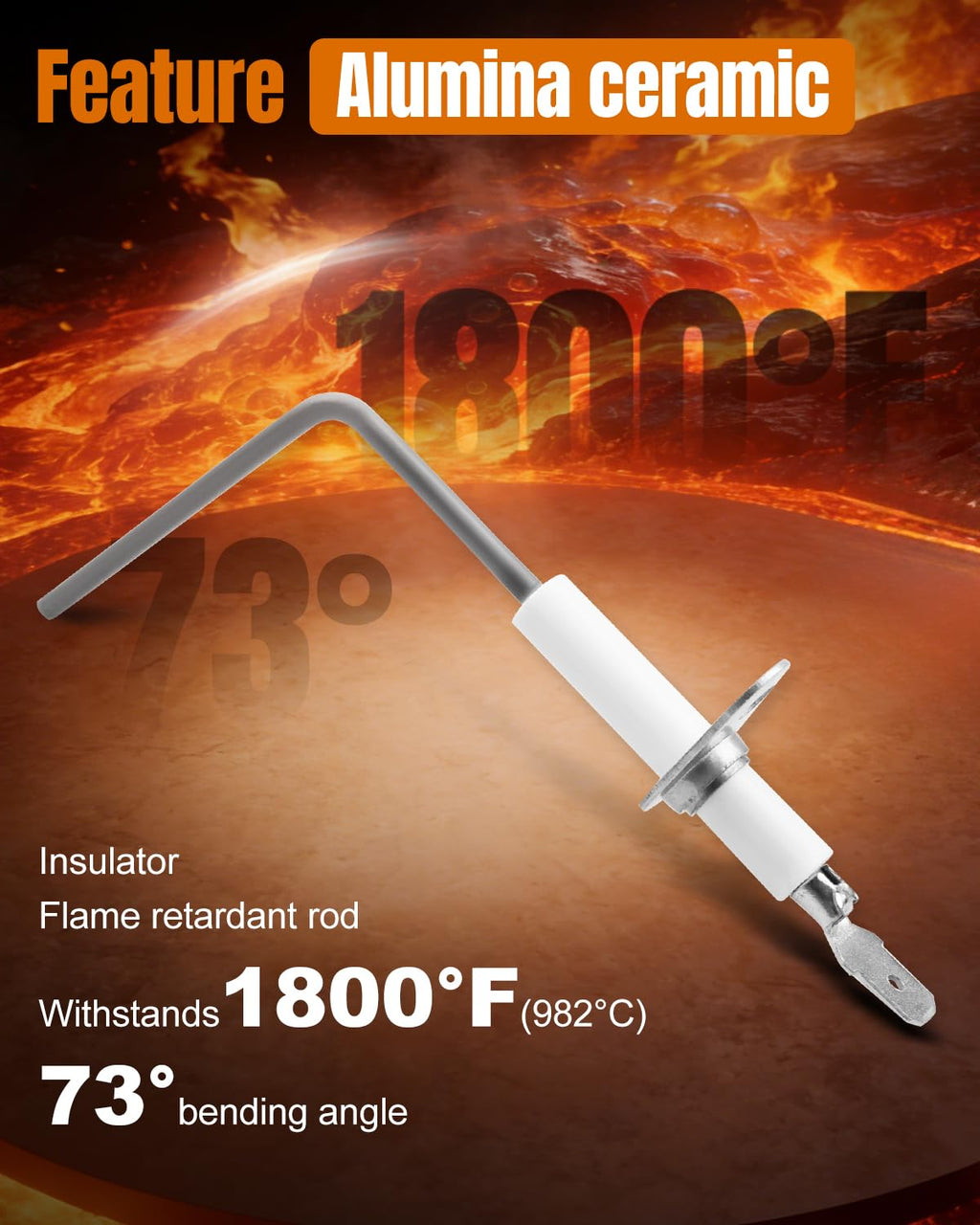 2PC LH680014 Furnace Flame Sensor Rod Furnace Flame Sensor Fit for Carrier Bryant Payne Day & Night Furnace Replace LH680534 LH680012 LH33WZ511 LH33WZ515 LH33WZ517