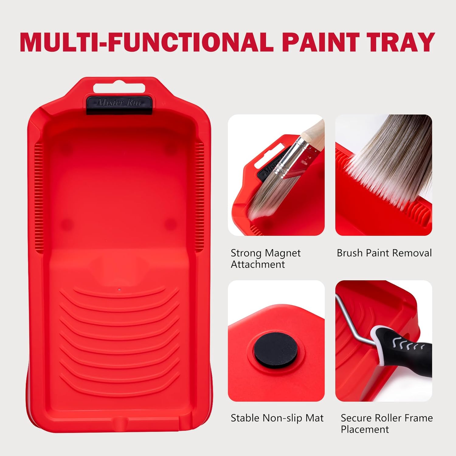 Mini Paint Roller Kit-13 Piece, 4-Inch Microfiber Paint Rollers with Ergonomic Handle, Small Roller Paint Brush