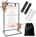 Wedding Sign Stand Holder, Adjustable Wedding Welcome Sign Holder with 2 Pair Hanging Strap and one Storage Bag
