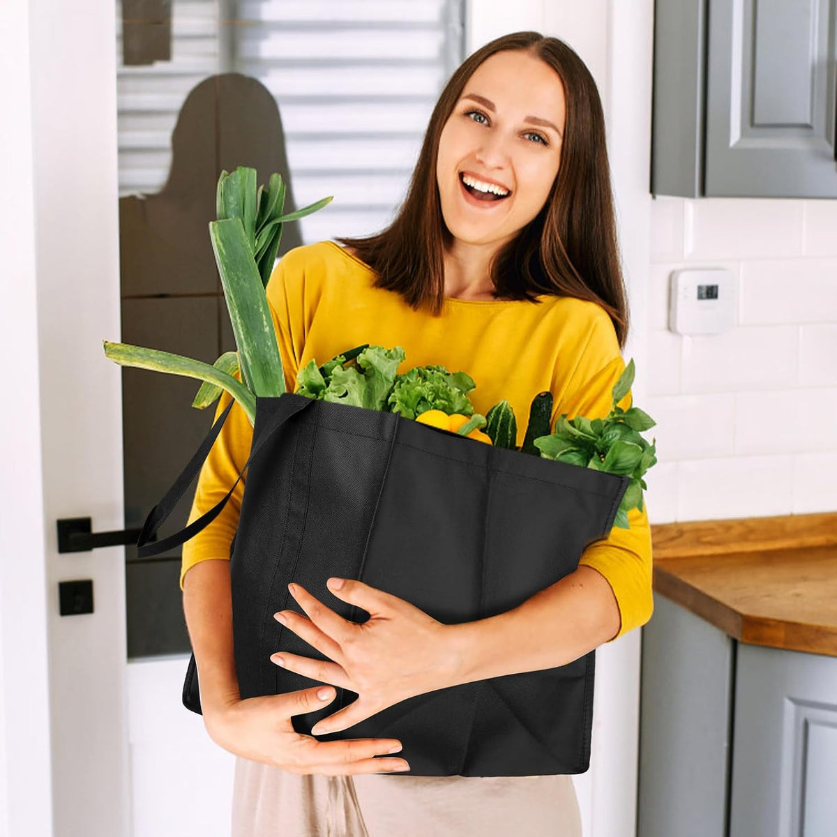 Reusable Grocery Shopping Bags 10 Pack Large Foldable Tote Bags Bulk