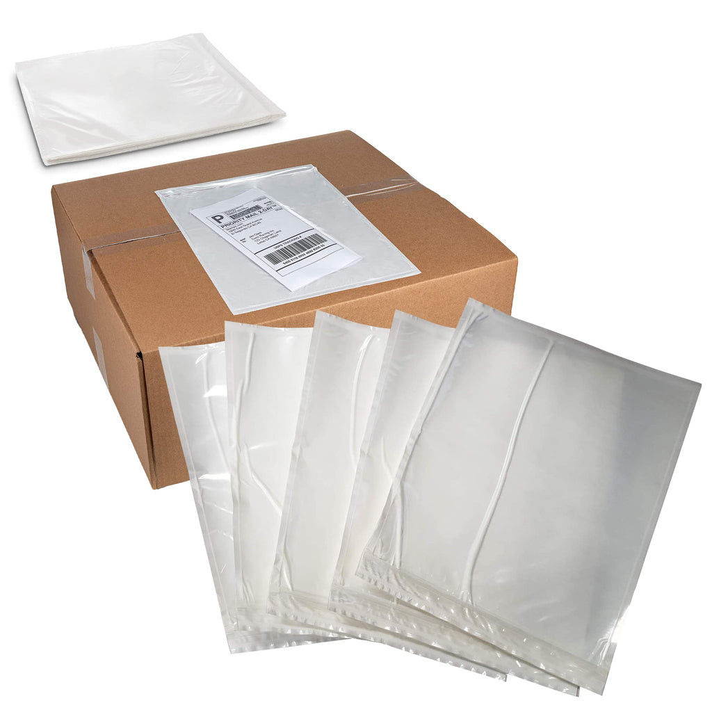 Clear Plastic Blank Envelope Pouch 9.5" x 12" - Disposable Packing List for Shipping - Pack of 50