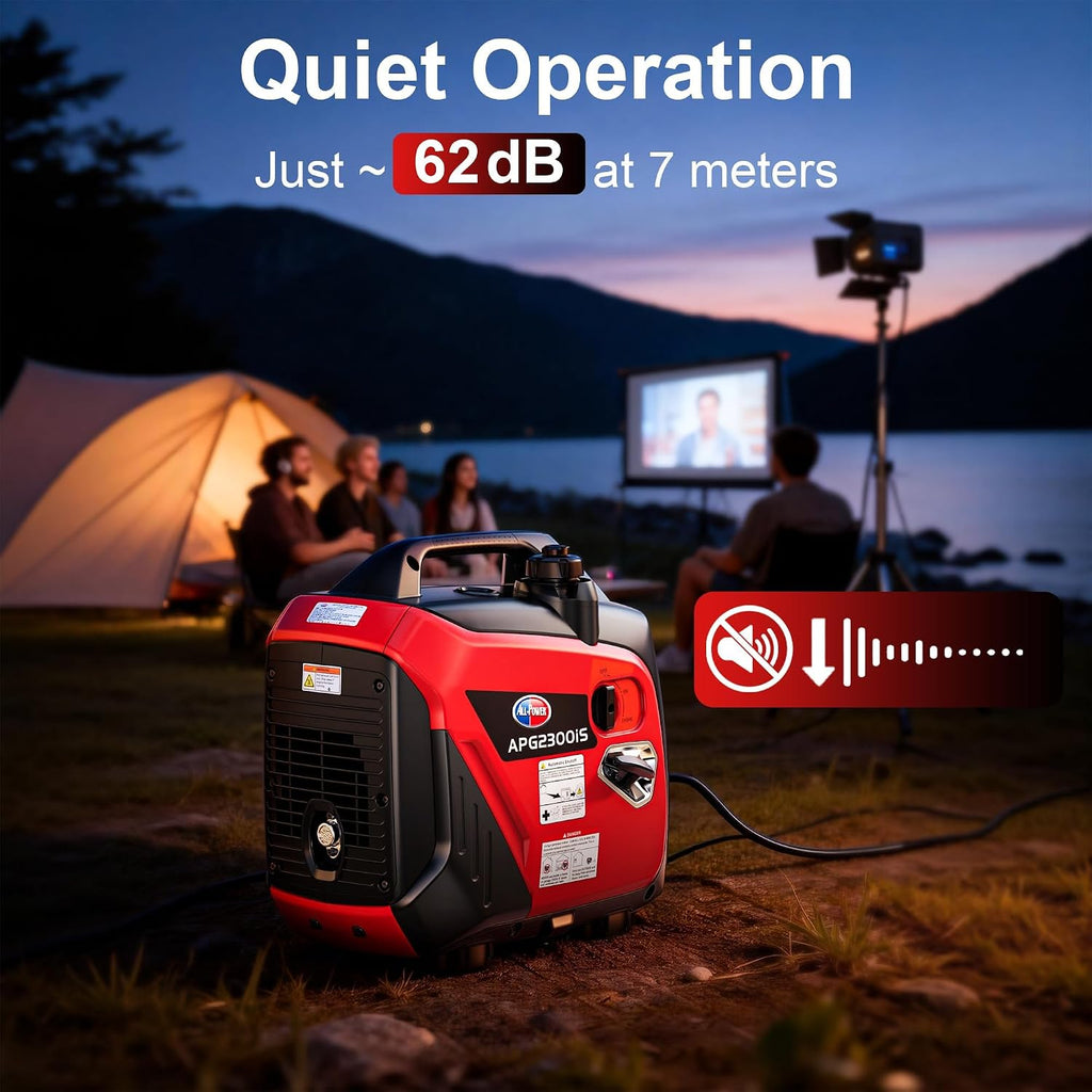2000W Portable Inverter Generator for Home Use, Quiet Small Generator for Camping Outdoor, EPA Power Station with