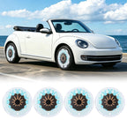 14 Inch Full Aero disc Wheel Covers for Steel Wheels White-Rabbit