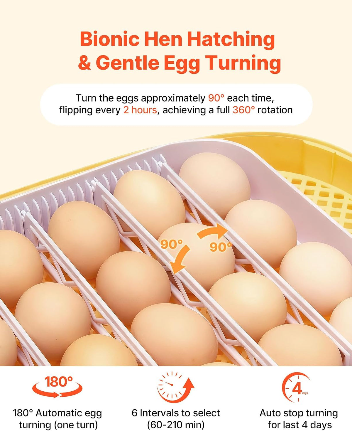 24 Egg Incubator, Automatic Egg Turner with LED Candler, Temperature & Humidity Control, 360° View Clear Window, Auto