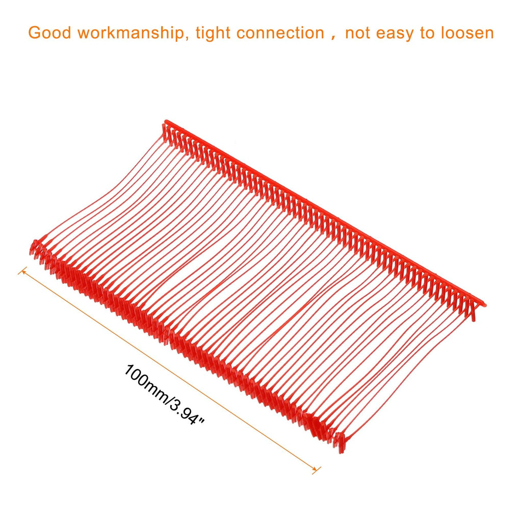 5000Pcs Standard Tagging Gun Fasteners,2 Inch Red Garment Tags Label Gun Plastic Refills, Fabric Tag Attachments Gun