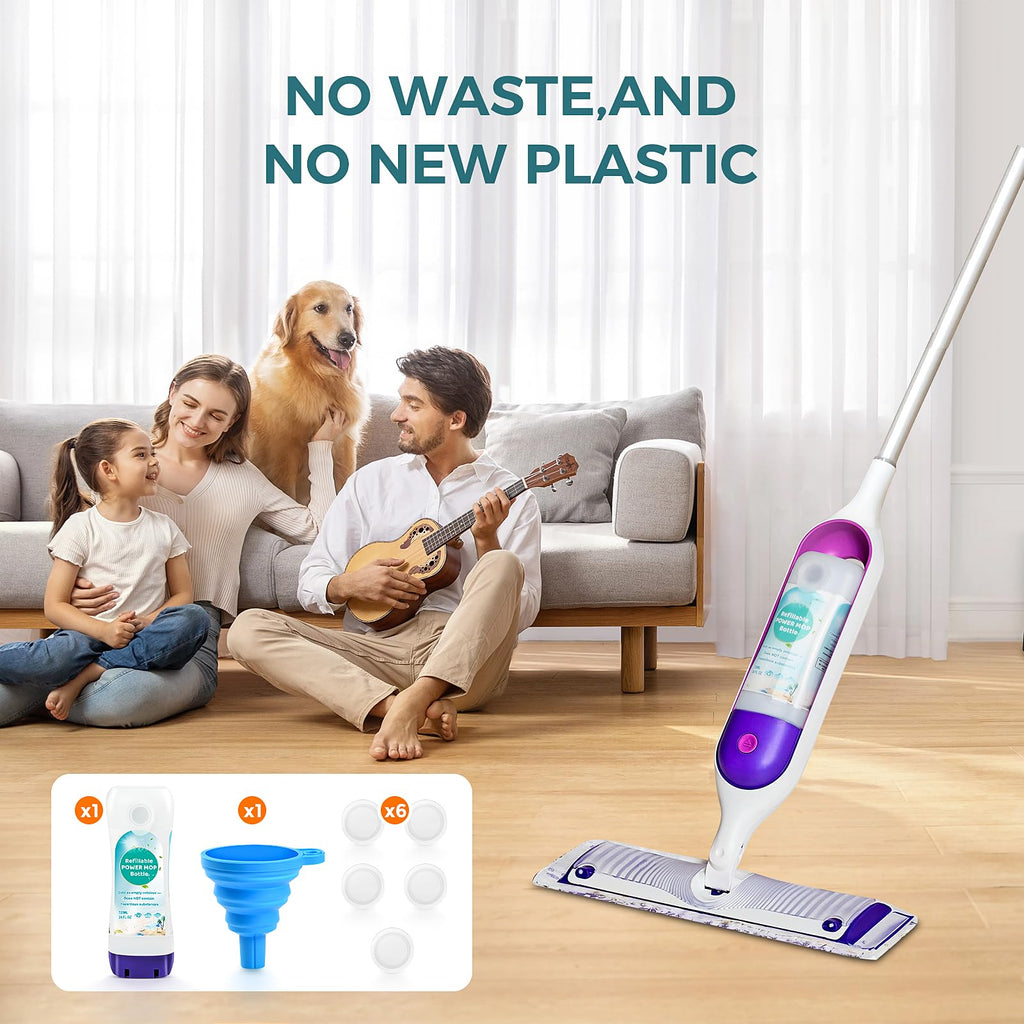 720ml Reusable Solution Bottle for Swiffer Powermop Mop, Leak-Resistant Lock