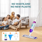 720ml Reusable Solution Bottle for Swiffer Powermop Mop, Leak-Resistant Lock
