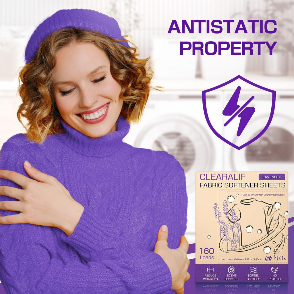 Liquidless Fabric Softener Sheets, Lavender Scent, 160 Loads