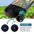 4-Pack Flat Soaker Hose 25FT for Garden Beds Linkable