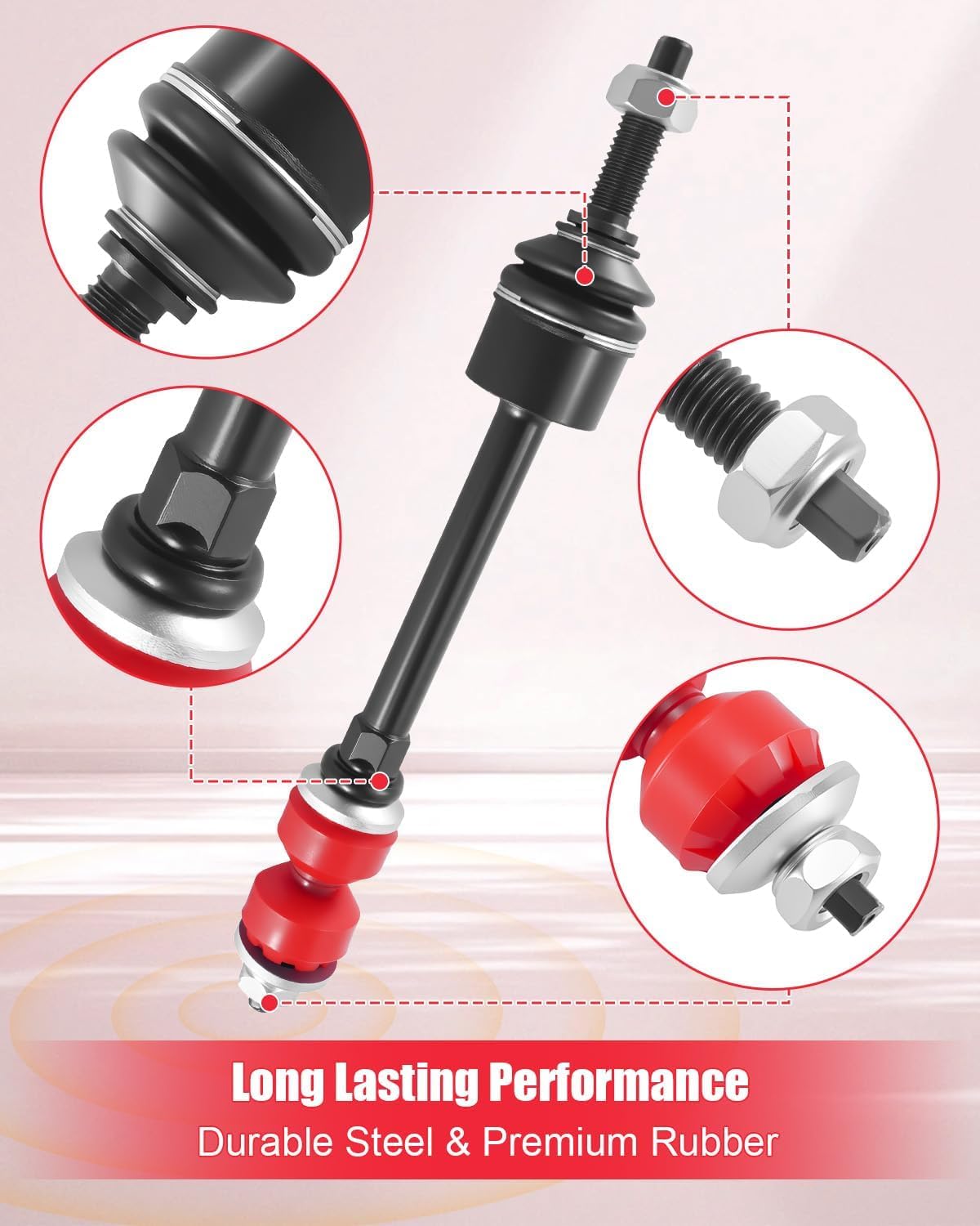 Front Sway Bar Link and Bushing Kit Fit for Ram Classic 1500 4WD 2006-2024