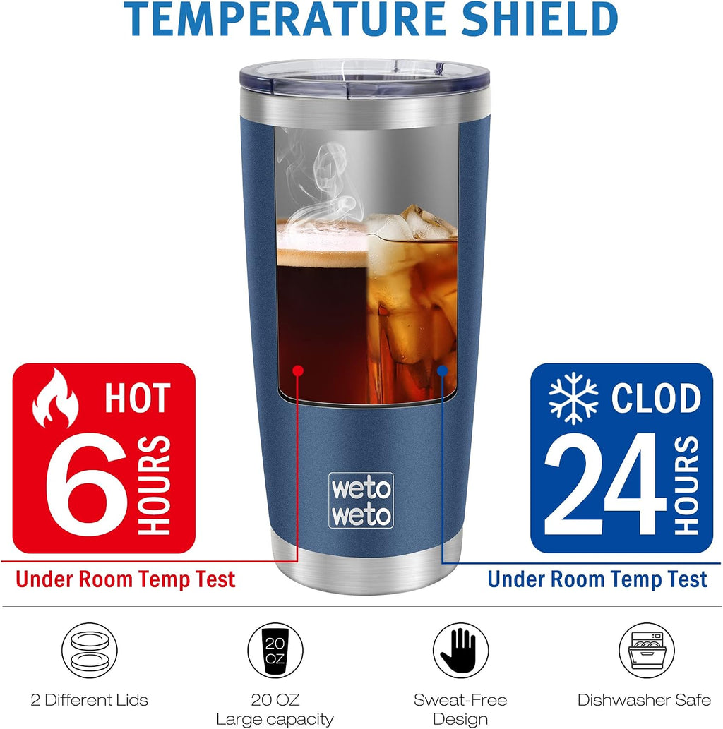 20oz Tumbler, Stainless Steel Vacuum Insulated Coffee Travel Mug, Double Wall Powder Coated Insulated Coffee Mug