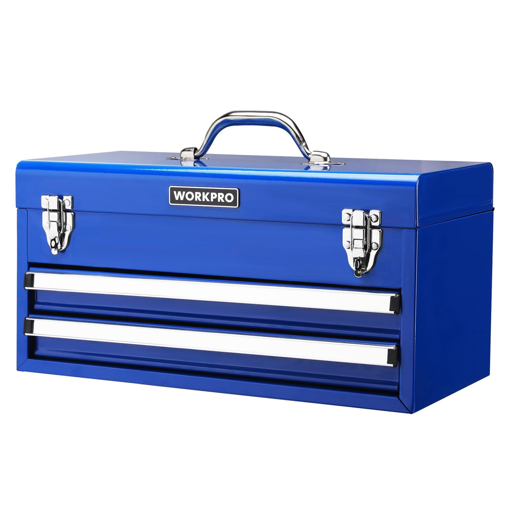 18-Inch Tool Box with 2 Drawers & Top Storage