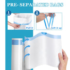 Small Trash Bags 4 Gallon-1000 Count Drawstring Mini Garbage Bags