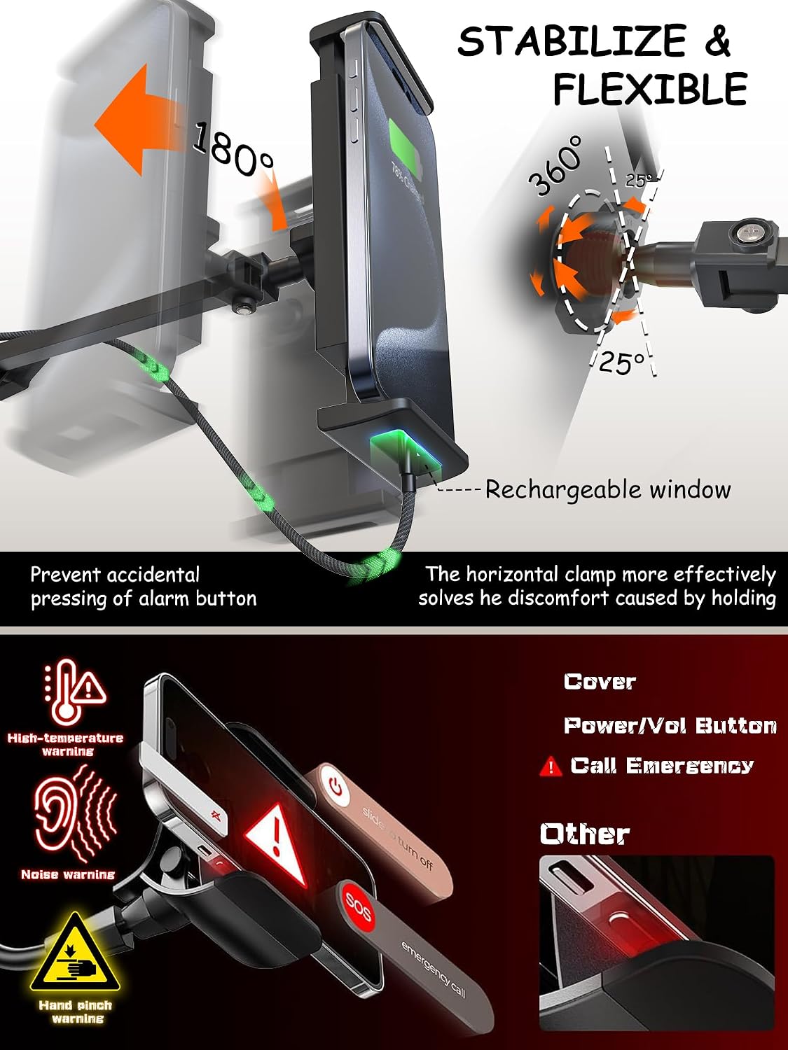 33.5 Inch Tablet Stand, Adjustable Gooseneck Tablet Arm, Universal Tablet Holder Stand for Bed Desk, 360° Rotation