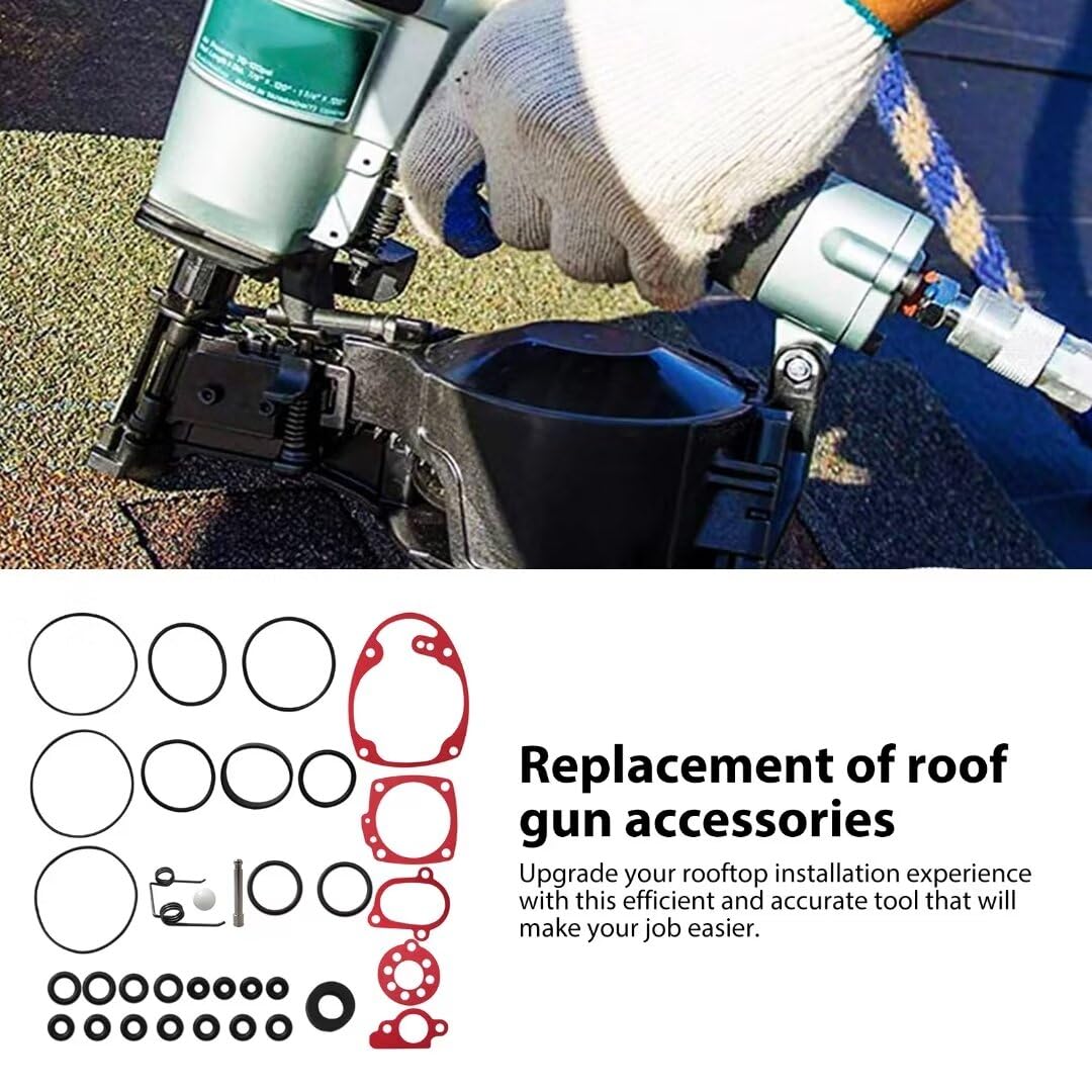 NV45AB, NV45AB2 Coil Roofing Nailer O-Ring Kit for Hitachi, with 883892, 877767 Gasket Kit