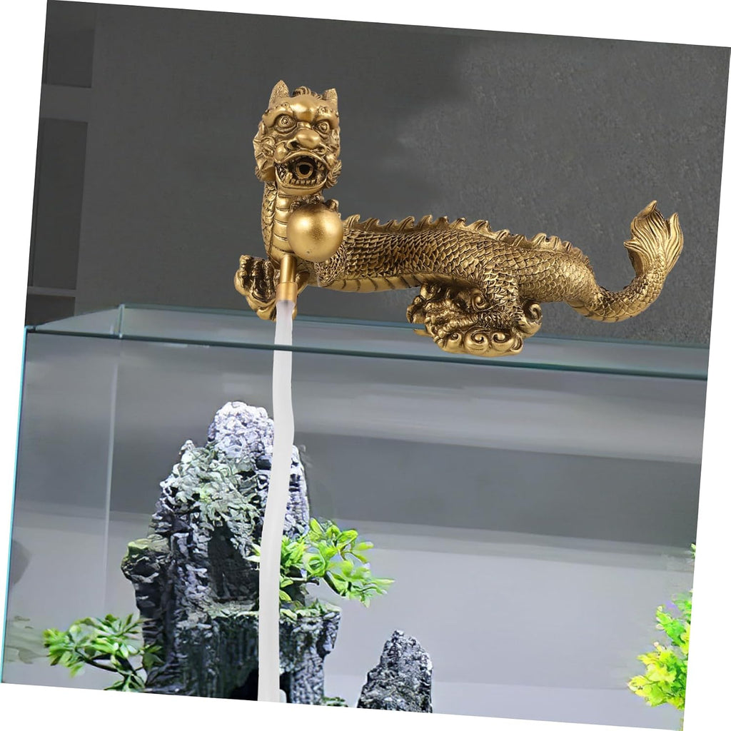 Chinese Dragon Fish Tank Fountain Elegant Dragon Shape DIY Waterfall Decor Aquarium Fountain Decor