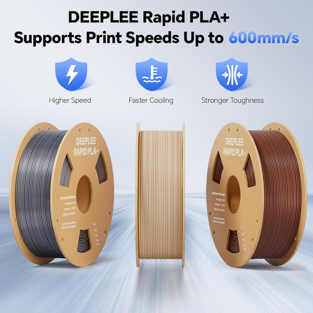 Rapid PLA Plus Filament 1.75mm Black 1kg | High Speed 3D Printer Filament Up to 600mm/s, PLA+ Filament Dimensional