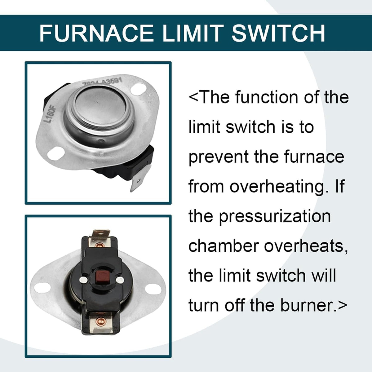 Furnace Limit Switch L180F for Coleman Furnace Replace 7624A3591