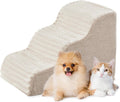 Dog Stairs for Small Dogs & Cats 15.7" H, High Density Foam Dog Steps Ramp for Couch Sofa and Chair, Pet Stairs with
