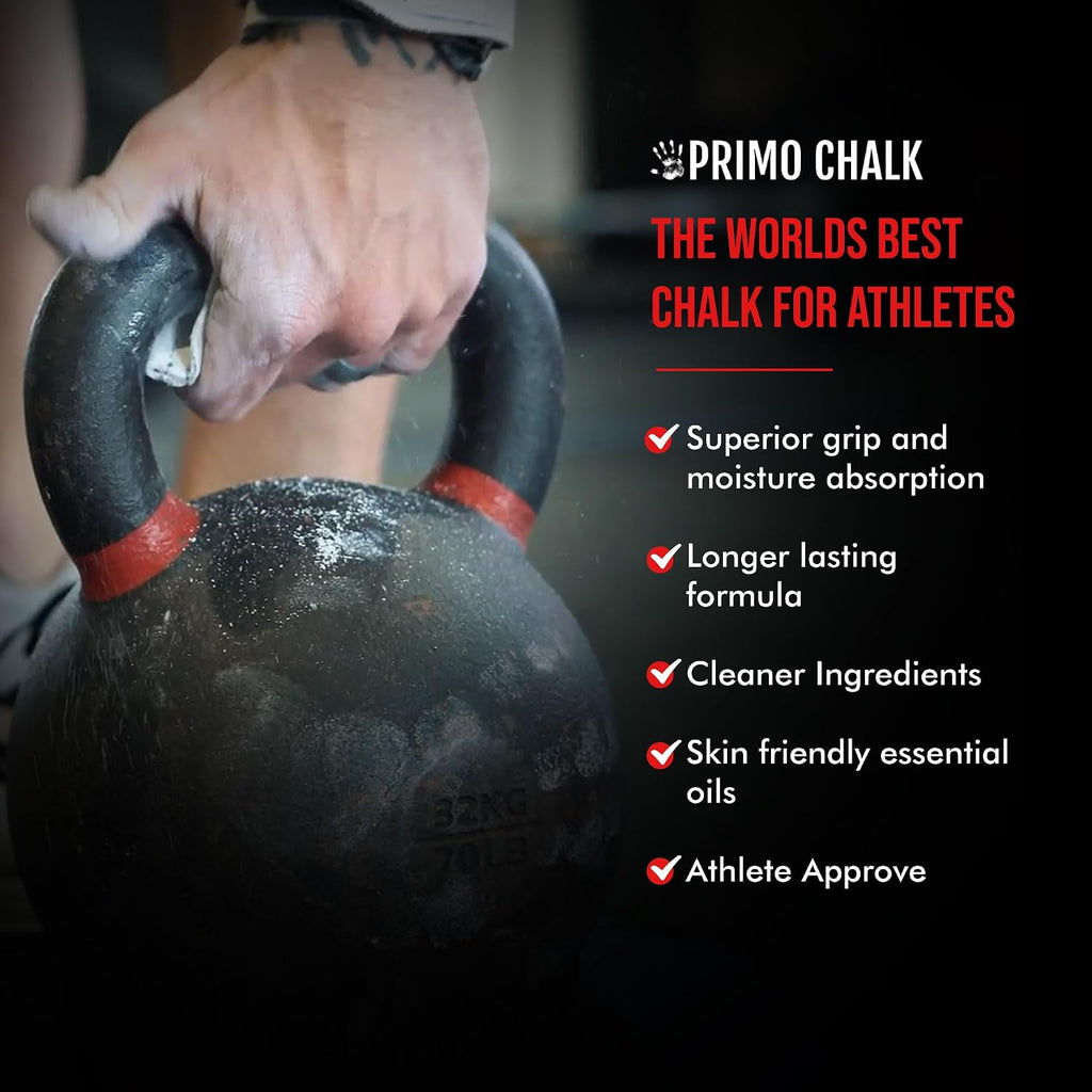 Resealable Bucket: Loose Chalk for Weightlifting, Rock Climbing, & Gymnastics, Made in The USA, Chalk Ball Refill for