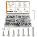 80Pcs M8 201 Stainless Steel Hex Socket Cap Bolt & Nut Set