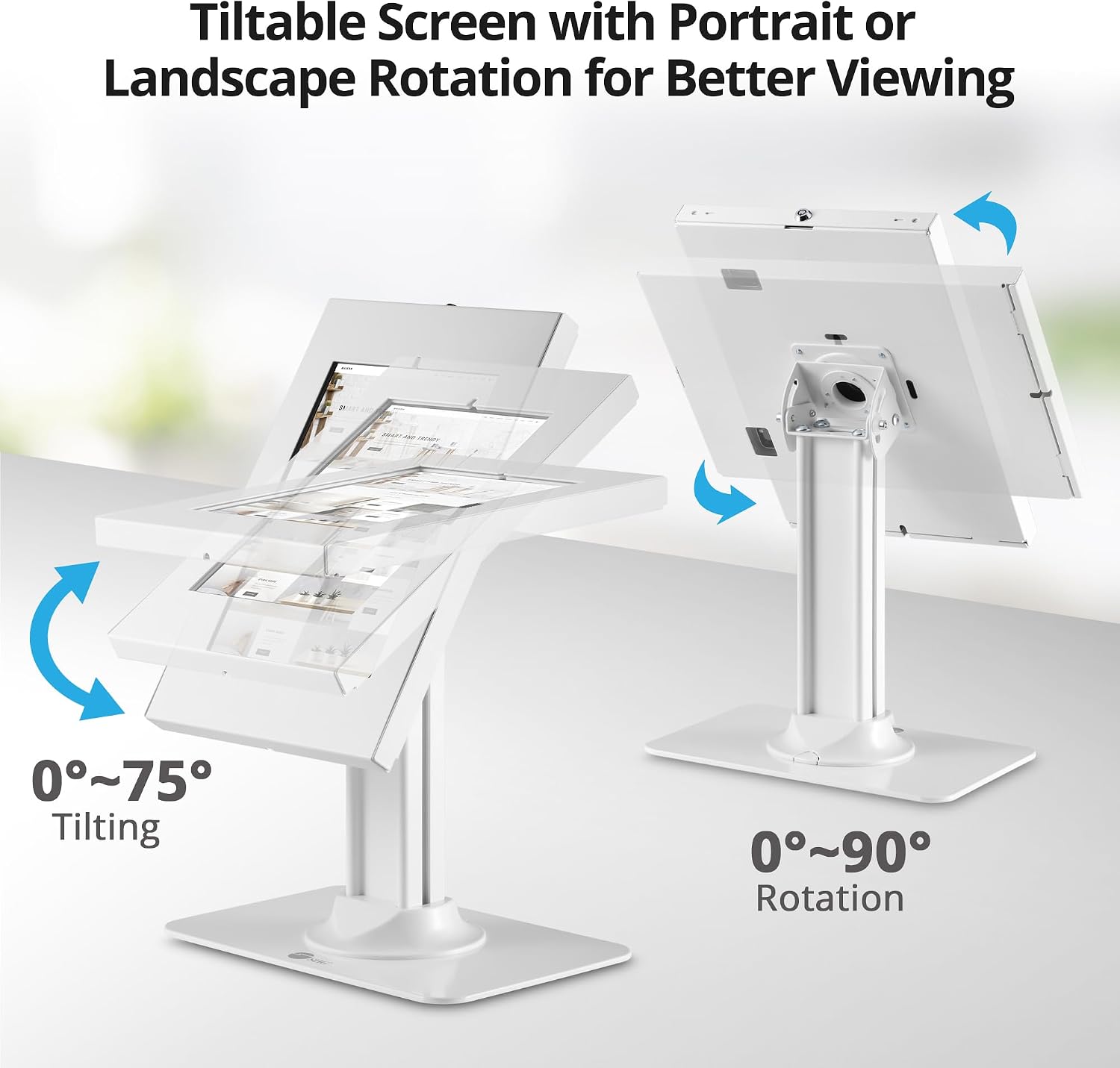 Anti-Theft Tablet Kiosk Stand for Countertops, 9.7"-11", CE-MT3N11-S1 | Secure a 9.7"-11" tablet for POS, check-in or