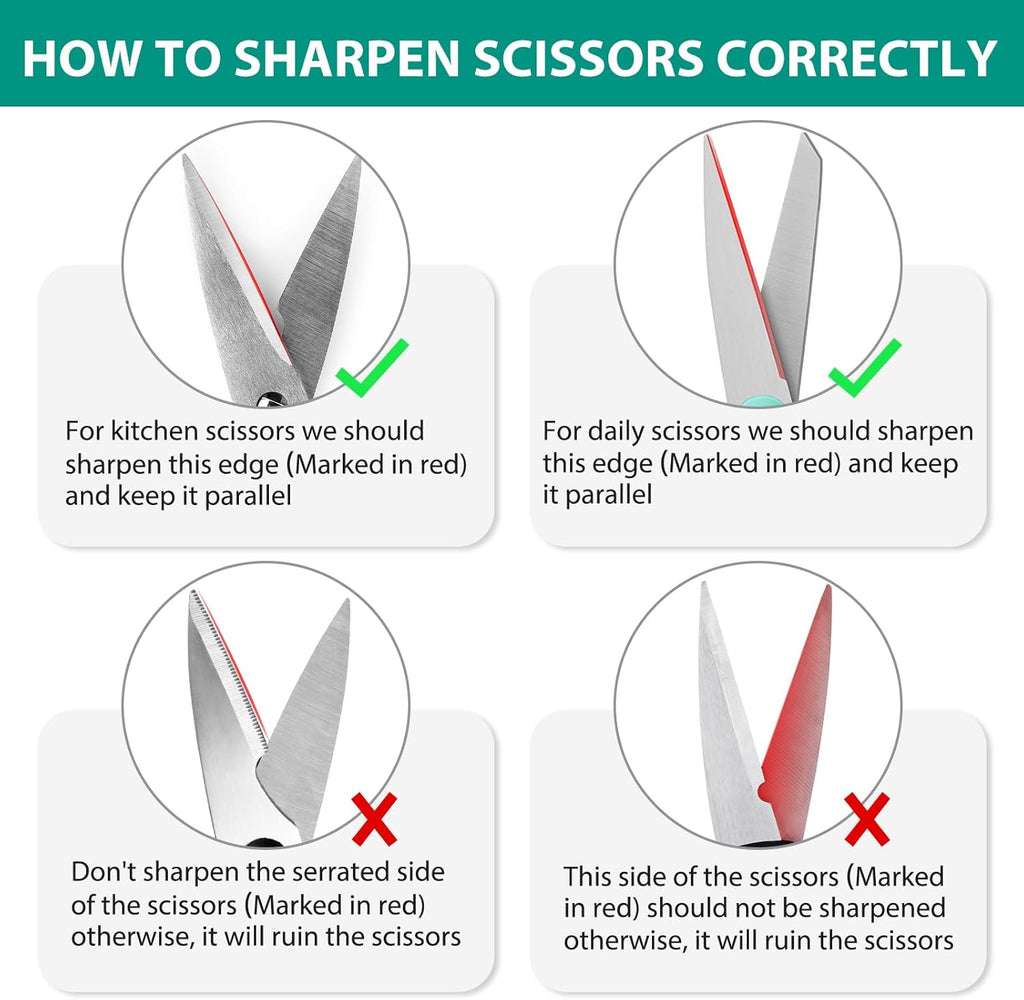 5-in-1 Knife Sharpener 4 Stage with Cut-Resistant Glove, Quickly Sharpens & Restores Dull Blades, Easy & Safe for