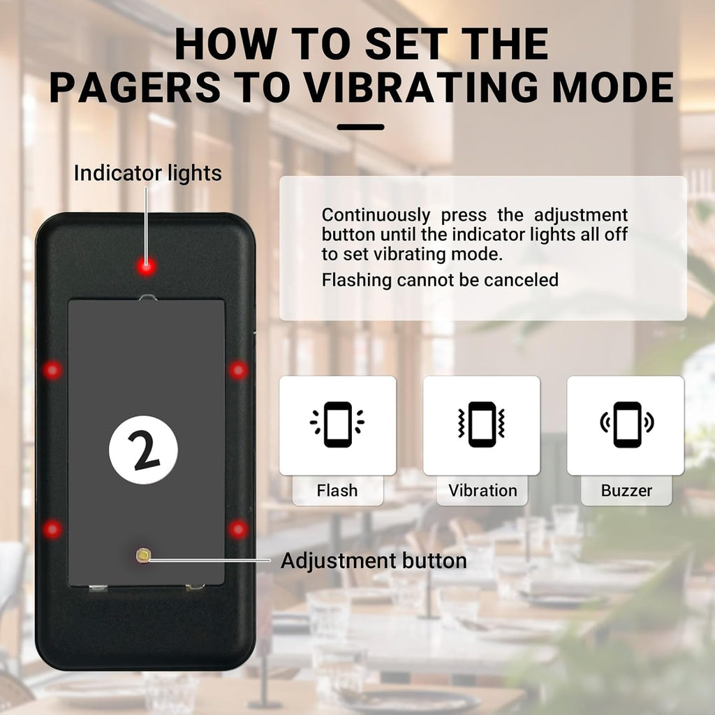 Buzzers for Restaurant, Restaurant Pager System, 16 Pagers