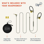 Rumble Wired Earplug Headphones with mic, in-Ear Earbuds