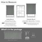 Blackout Roller Shades for Windows, Grey, Custom Size