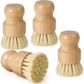 Bamboo Dish Brush, Natural Scrub Brush, 4 Pack Set