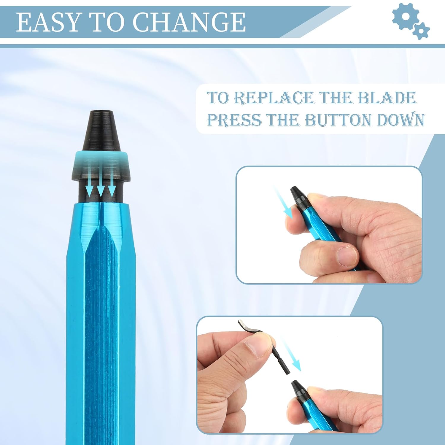 Deburring Tool with 12 HSS Blades for Metal Resin PVC 3D Print | 360 rotating head for smooth edge finishing on metal
