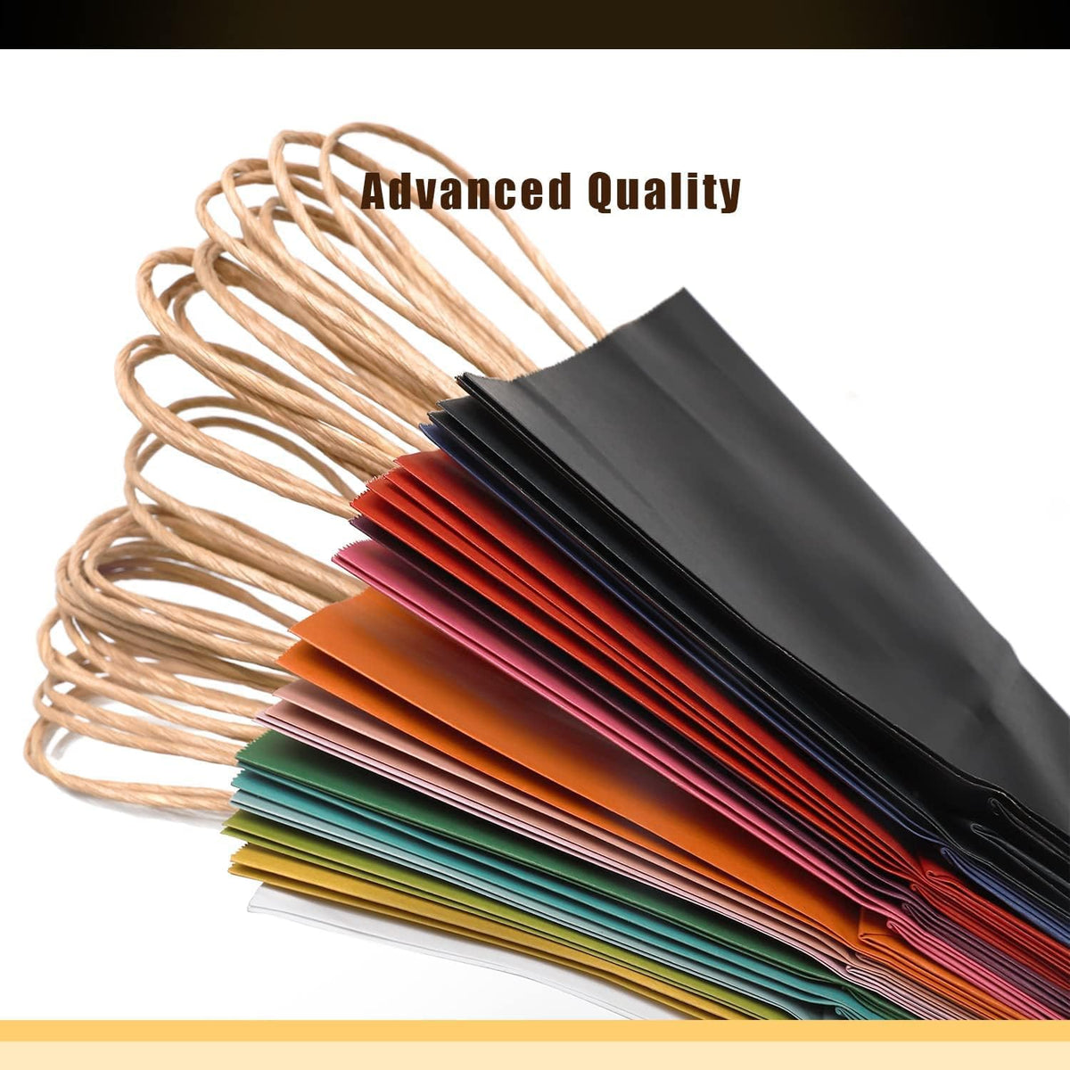 Large Kraft Paper Bags with Handles Bulk 13"x10"x5" 32-Packs Gift Bags 16 Different Senior Color Bags Multiple