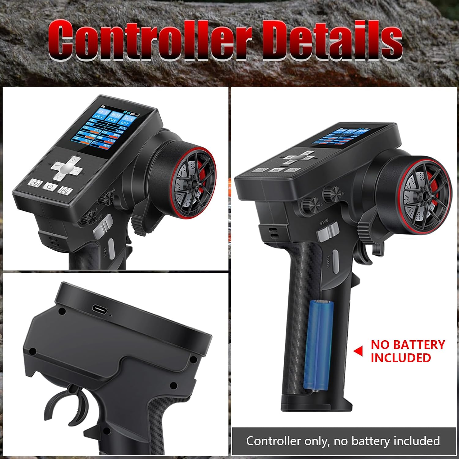 GOUPRC Racing RC Transmitter 8CH 2.4GHz & Receiver with 2204 2400KV Brushless Outrunner Transmission Motor & Uprade