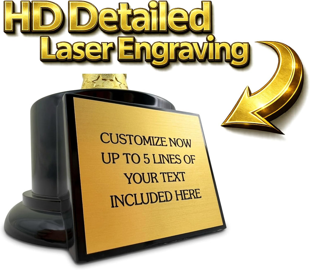 Personalized Trophy Cup with Custom Engraved Plate – 7.5" Gold Award Cup Trophy – Custom Engraving for Team Awards