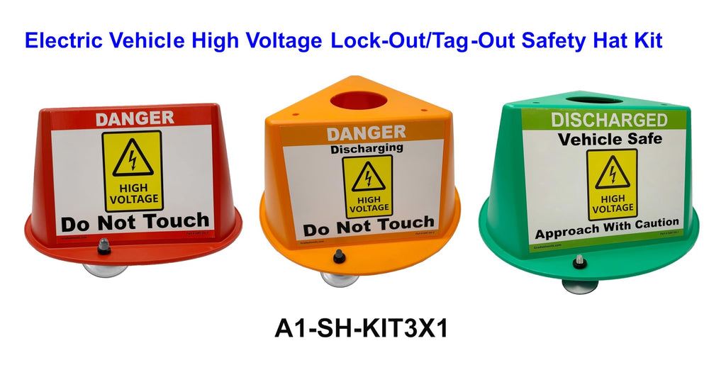 Electric Vehicle (EV) High Voltage Lockout/Tagout Safety Hat Kit