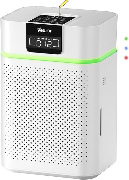 Air Purifier for Home Large Room Bedroom up to 1800 Ft² | Air Cleaner with PM2.5 Monitor, Air Quality Light