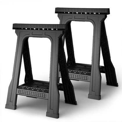 Saw Horses 2 Pack Folding Heavy Duty (1000lbs/pair with Wide Stance Legs)