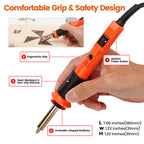 930-IV Wood Burning Kit, Beginner Pyrography Pen with 12 Pyrography Tips