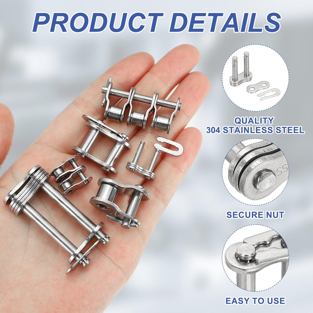 DTGN 3Pcs ANSI #35 Roller Chain Connect Link, 8mm Pitch